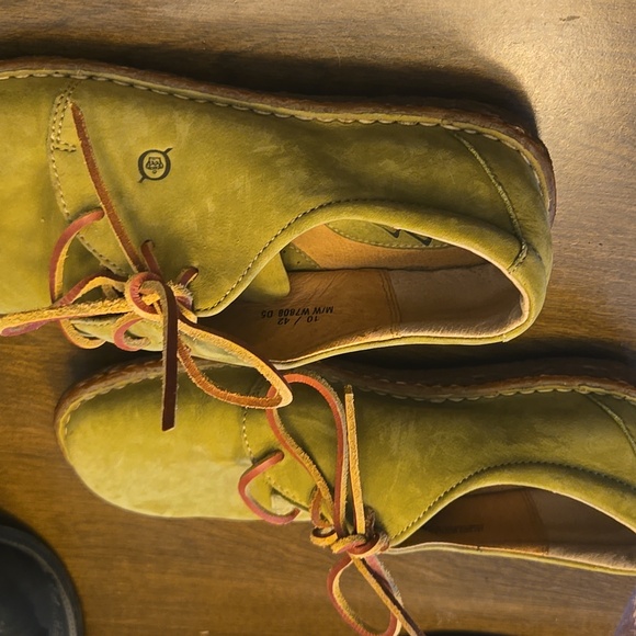 Women's Vintage BORN greensuede leather Oxford shoe size 10/42 - Picture 2 of 7